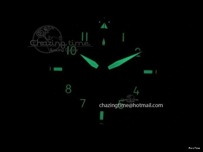 MIROTIME 0513 Youthful Pilot Spitfire 3878 Chrono BP Gray Dial SS On Black Leather Strap A 7368